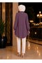 Large Size Hijab Tunic with Stone Brooch - 3