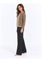 Women's Striped Polo Collar Double Breasted Knitwear Jacket - 8