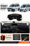 Renault Kangoo 3 (2010-2018) Compatible Glove Box Cover, Glove Box Case - Black-Brown - Re028