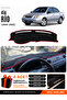 Kia Rio (2000-2005) Compatible Torpedo Protection, Torpedo Cover, Torpedo Case - Black-Red - Ki011