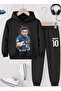 Mbappe Printed Boys' Tracksuit, 3-Yarn Shardooned Fabric