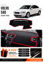Volvo S40 (2008-2012) Compatible Glove Box Protection, Glove Box Cover, Glove Box Case - Black-Red - Vo002