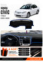 Honda Civic Vtec2 (2002-2005) Compatible Torpedo Cover, Torpedo Case - Black-Blue - Ho009