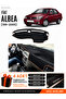 Fiat Albea (1999-2005) Compatible Glove Box Cover, Glove Box Case - Black-Brown - Fi002