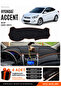 Hyundai Accent Blue (2011-2017) Compatible Glove Box Cover, Glove Box Case - Black-Brown - Hu011