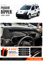 Peugeot Bi̇pper Fully Closed (2007-2020) Compatible Glove Box Cover, Glove Box Case - Black-Beige - Pe019