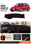 Honda Civic Ef (1988-1991) Compatible Glove Box Cover, Glove Box Case - Black-Red - Ho004