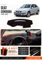 Seat Cordoba (1998-2001) Compatible Glove Box Cover, Glove Box Case - Black-Red - Se002