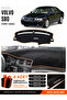 Volvo S80 (1998-2006) Compatible Glove Box Cover, Glove Box Case - Black-Brown - Vo004