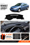 Renault Laguna 2 (2002-2005) Compatible Glove Box Cover, Glove Box Case - Black-Grey - Re033