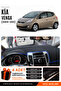 Kia Venga (2009-2011) Compatible Glove Box Protection, Glove Box Cover, Glove Box Case - Black-Blue - Ki025