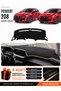 Peugeot 208 (2020-2024) Compatible Glove Box Protection, Glove Box Cover, Glove Box Case - Black-Beige - Pe006