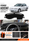 Hyundai Accent Egg Cage (1993-1999) Compatible Glove Box Cover, Glove Box Case - Black-Grey - Hu008