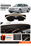 Volkswagen Passat B7 (2010-2015) Compatible Dashboard Cover, Dashboard Case - Black-Brown - Vw016