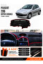 Peugeot 206 Large Screen (1998-2009) Compatible Glove Box Cover, Glove Box Case - Black-Red - Pe002