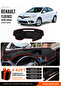 Renault Fluence Large Screen (2009-2016) Compatible Dashboard Cover - Black-Red - Re023
