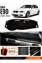 Bmw E90 (2005-2013) Compatible Glove Box Protection, Glove Box Cover, Glove Box Case - Black-Brown - Bm003