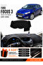 Ford Focus 3 (2011-2016) Compatible Glove Box Protection, Glove Box Cover, Glove Box Case - Black - Fo012