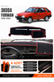 Skoda Forman (1990-1995) Compatible Dashboard Cover, Dashboard Case - Black-Red - Sk003