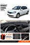 Renault Symbol Airbagged (2008-2011) Compatible Glove Box Cover, Glove Box Case - Black-Grey - Re030