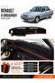 Renault 9 Broadway (1985-2000) Compatible Glove Box Cover, Glove Box Case - Black-Red - Re003