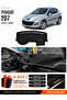 Peugeot 207 (2007-2012) Compatible Glove Box Protection, Glove Box Cover, Glove Box Case - Black-Grey - Pe005