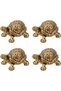 4pcs Mini Turtle Shape Copper Bath Disk Ornaments, Copper Bird Bath Purification Disc Decorative Bir