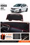 Honda Jazz (2018-2020) Compatible Glove Box Protection, Glove Box Cover, Glove Box Case - Black-Red - Ho019