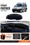 Peugeot Partner (2002-2008) Compatible Glove Box Cover, Glove Box Case - Black-Blue - Pe021