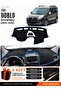 Compatible Glove Box Cover, Glove Box Case for Fiat Doblo (2013-2015) - Black-Blue - Fi007