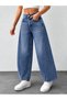 Women's High Waist Balloon Fit Barrel Jeans - 4