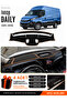Iveco Daily (2015-2021) Compatible Glove Box Cover, Glove Box Case - Black-Brown - Iv002