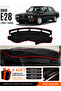 Bmw E28 (1981-1988) Compatible Glove Box Protection, Glove Box Cover, Glove Box Case - Black-Red - Bm006