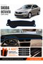 Skoda Octavia (2013-2019) Compatible Glove Box Protection, Glove Box Cover, Glove Box Case - Black-Blue - Sk010