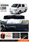 Mitsubishi L300 (2000-2010) Compatible Glove Box Cover, Glove Box Case - Black-Blue - Mi011