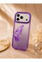 iPhone 18 Pro Max (6.9 Inch) Compatible Silvery Transparent Butterfly Patterned Color Gradient Processing Stone Detailed Metal Camera Protected Hard Silicone Butterfly Case