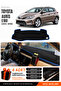 Toyota Auris E180 (2012-2018) Compatible Dashboard Cover, Dashboard Case - Black-Blue - To006