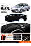 Fiat Marea (1999-2007) Airbag Compatible Glove Box Cover, Glove Box Case - Black-Blue - Fi025