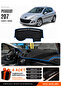 Peugeot 207 (2007-2012) Compatible Glove Box Protection, Glove Box Cover, Glove Box Case - Black-Blue - Pe005