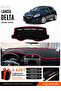 Lanci̇a Delta (2008-2014) Compatible Glove Box Cover, Glove Box Case - Black-Red - Ln001