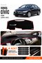 Honda Civic Fd6 (2005-2011) Compatible Glove Box Cover, Glove Box Case - Black-Red - Ho010