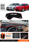 Seat Ibiza (2008-2017) Compatible Glove Box Protection, Glove Box Cover, Glove Box Case - Black-Red - Se004