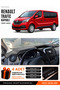 Renault Trafic Covered (2015-2022) Compatible Glove Box Cover, Glove Box Case - Black - Re048
