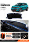 Volkswagen T-Cross (2021-2023) Compatible Dashboard Cover, Dashboard Case - Black-Blue - Vw031