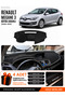 Renault Megane 3 Large Screen (2008-2015) Compatible Glove Box Cover, Glove Box Case - Black-Grey - Re023