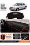 Seat Toledo (1995-2005) Compatible Glove Box Cover, Glove Box Case - Black-Red - Se010