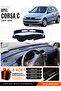 Opel Corsa C (2001-2011) Compatible Glove Box Protection, Glove Box Cover, Glove Box Case - Black-Blue - Op007