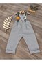 Safari Concept Birthday Long Sleeve Shirt Pants Salopet Bow Tie Set - 2