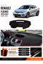 Renault Fluence Small Screen (2009-2016) Compatible Dashboard Cover - Black-Red - Re022