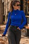 Unisex 3-Piece Cotton Camisole Turtleneck Sweater Set Ribbed Turtleneck Long Sleeve Winter Basic Daily Flexible Sweater - 4